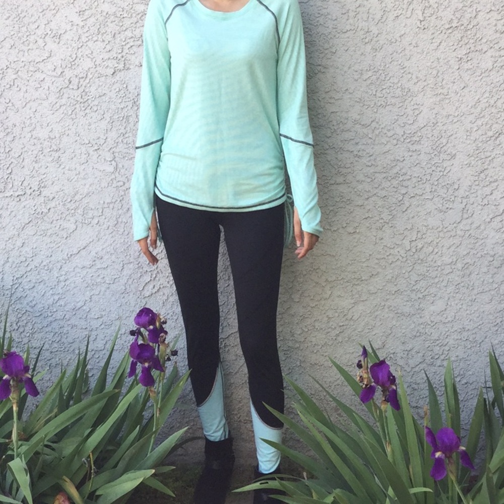 Lucy Tech Gym Workout Athletic Matching Long Sleeve Shirt + Legging Pant Set
